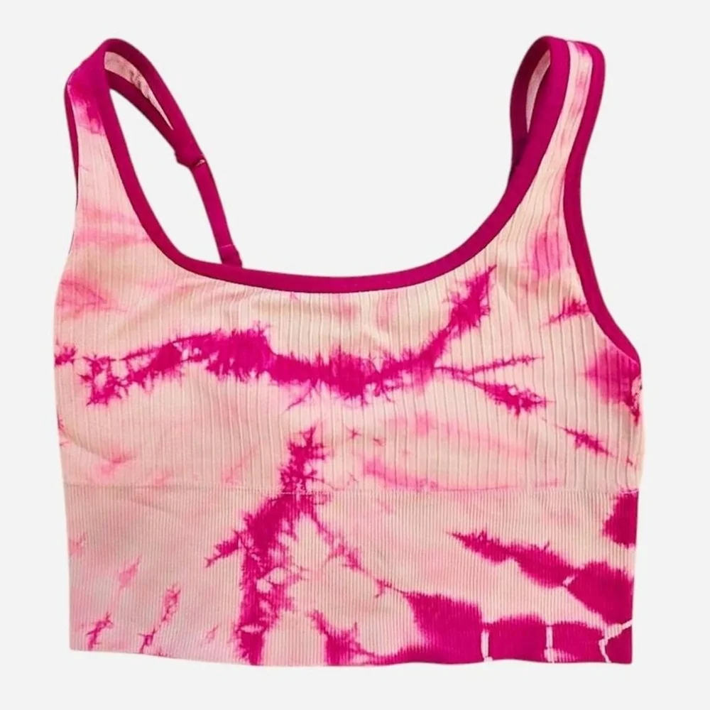 Victoria's Secret PINK tie dye sports bra with adjustable straps size large y2k